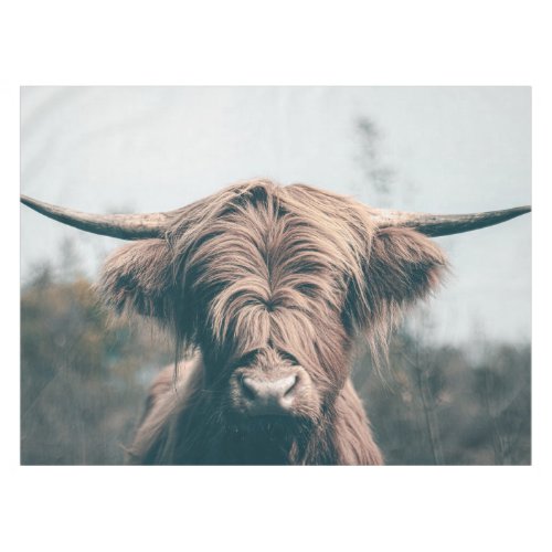 Highland cow portrait tablecloth