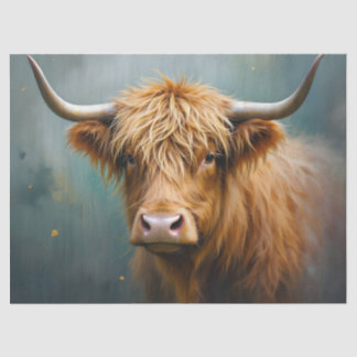 Highland Cow portrait Tissue Paper