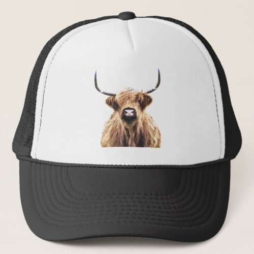 Highland Cow Portrait Trucker Hat