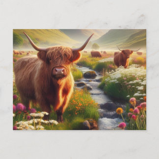 Highland Cow Postcard