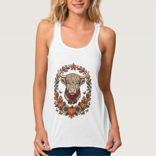 Highland Cow Pumpkin Vintage Engraving Fall Shirt