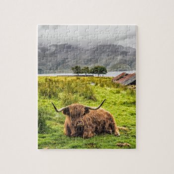 Highland Cow Puzzle by MushiStore at Zazzle