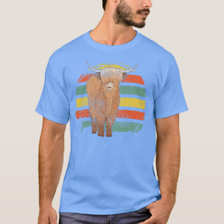 Highland Cow Retro T-Shirt