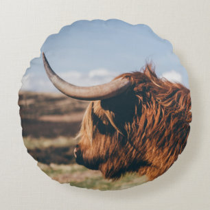 HIGHLAND COW ROUND PILLOW