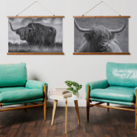  Highland Cow Rustic Farmhouse art  