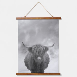 Highland Cow Rustic Farmhouse art Hanging Tapestry