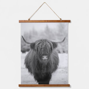 Highland Cow Rustic Farmhouse art Hanging Tapestry