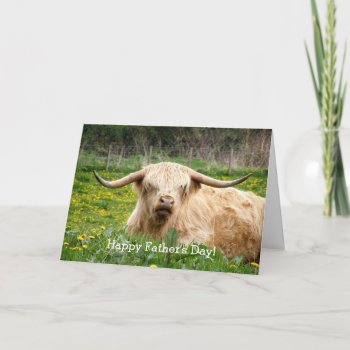 Highland Cow Scotland Custom Greeting Card by Koobear at Zazzle