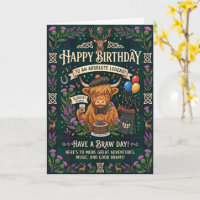 Highland Cow Scottish Birthday