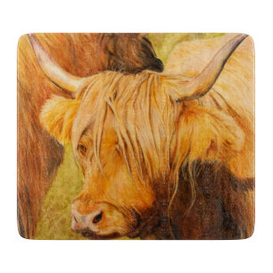 Highland cow, scottish cattle cutting board