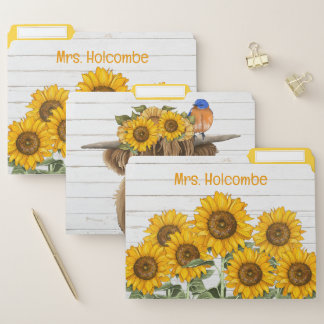Highland Cow Sunflower Sunshine - File Folder Set