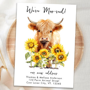 Highland Cow Sunflowers Farm New Address Moving Announcement