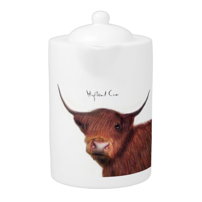 Highland cow teapot (Front)