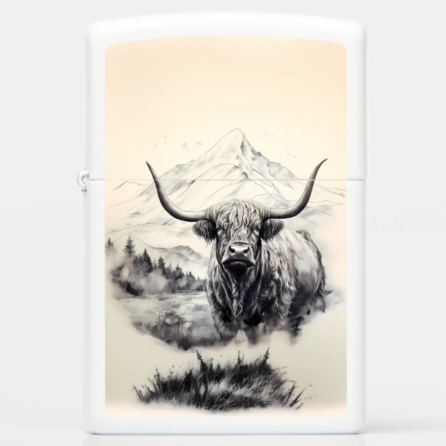 Highland Cow: The Zippo® Lighter Experience (Front)