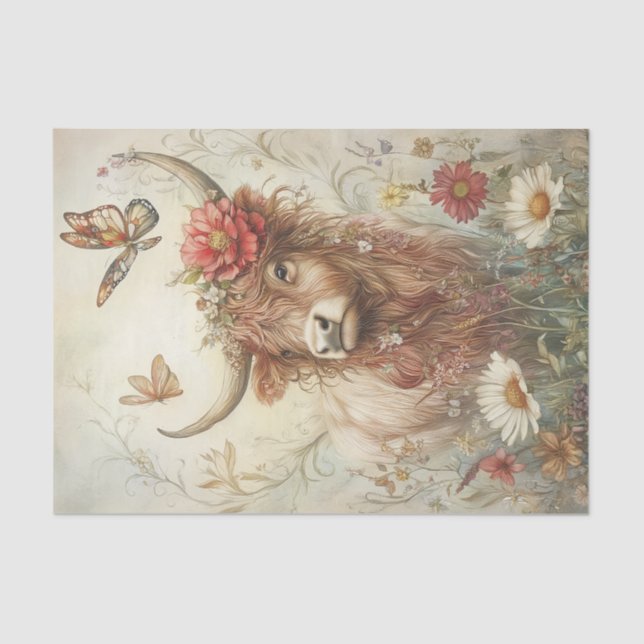 Highland Cow Tissue Paper (Front)