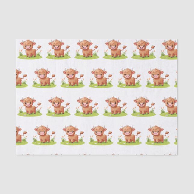 Highland Cow Tissue Paper (Front)
