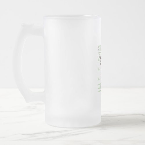 Highland Cow Ugly Frosted Glass Beer Mug