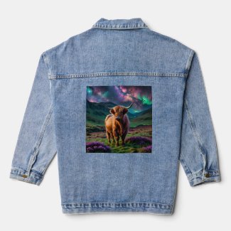 Highland Cow Under The stars
