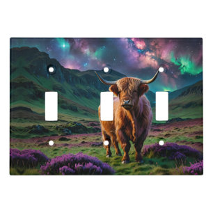 Highland Cow Under The stars Light Switch Cover