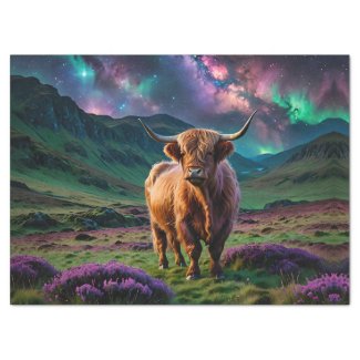 Highland Cow Under The stars