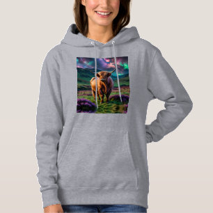 Highland Cow Under The Stars Tri-Blend Shirt