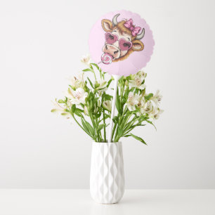 Highland Cow Valentine Coquette Valentine's Day Balloon