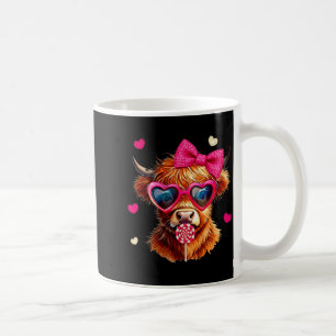 Highland Cow Valentines Day Funny Hearts Valentine Coffee Mug