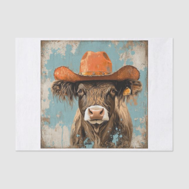 Highland Cow Vibes7 Tissue Paper (Front)