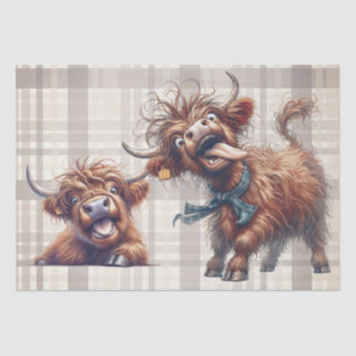 Highland Cow Watercolor Tissue Paper