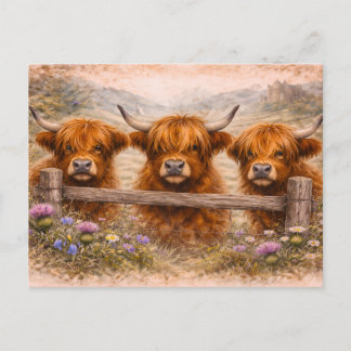 Highland Cow - Watercolour Animals Postcard
