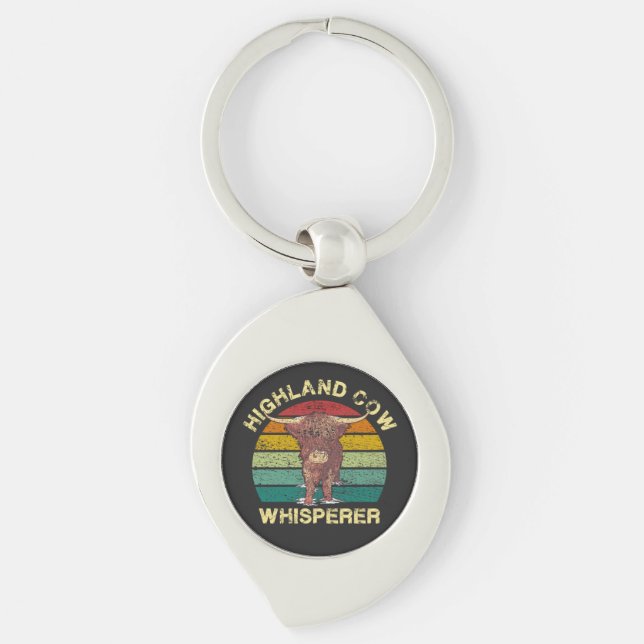 Highland Cow Whisperer  Keychain (Front)