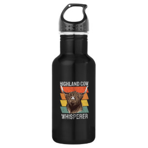 Highland Cow Whisperer Stainless Steel Water Bottle