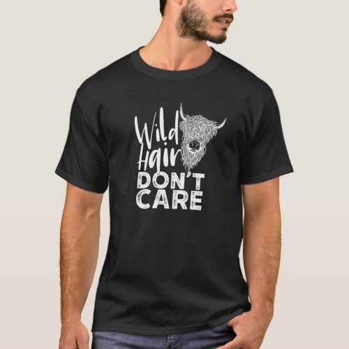 Highland Cow  Wild Hair Bull Scottish Highland Cat T_Shirt