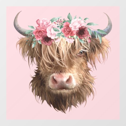 Highland Cow Window Cling