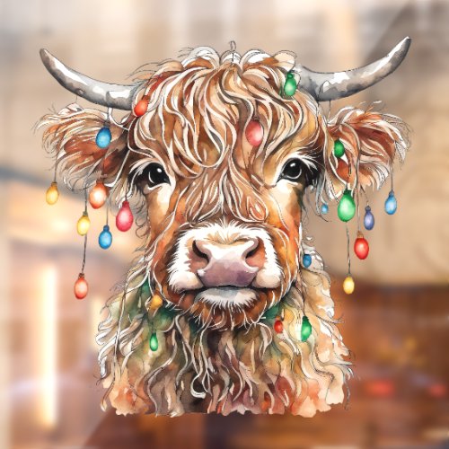 Highland Cow Window Cling