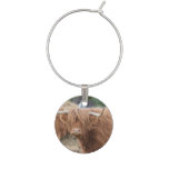 Highland Cow Wine Glass Charm