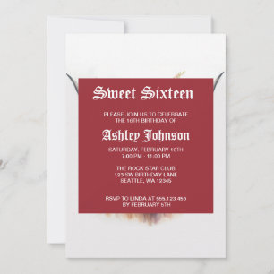 Highland Cow with Floral Crown Watercolor Illustra Invitation