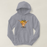 Highland Cow With Sunflower Decoration 