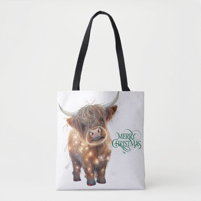 highland cow xmas Tote (Front)