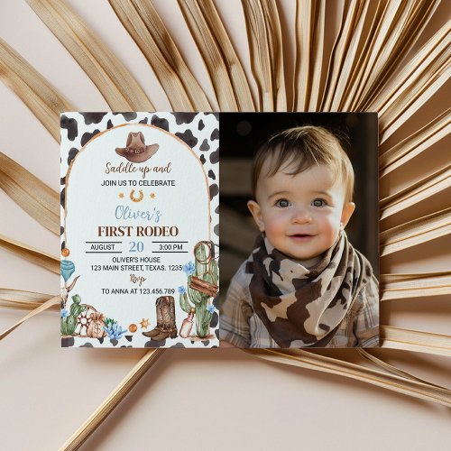 Highland Cowboy 1st Birthday Invitation