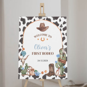 Highland Cowboy Birthday Welcome Sign