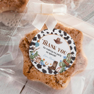 Highland Cowboy Labels Birthday Stickers