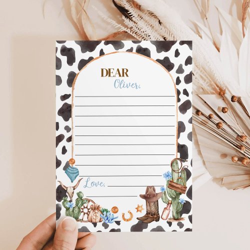 Highland Cowboy Time Capsule Note Message Card