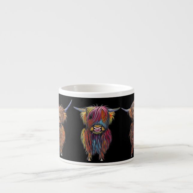 Highland Cows ' ALL THRee " Espresso Mug (Front)