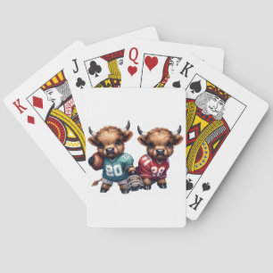 Highland Cows and Football Poker Cards