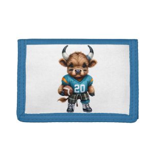 Highland Cows and Football Tri-fold Wallet