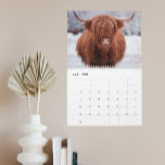 Highland Cows Farm Animal Scotland Any year Calendar<br><div class="desc">This design was created though digital art. It may be personalized in the area provided or customizing by choosing the click to customize further option and changing the age, initials or words. You may also change the text color and style or delete the text for an image only design. Contact...</div>