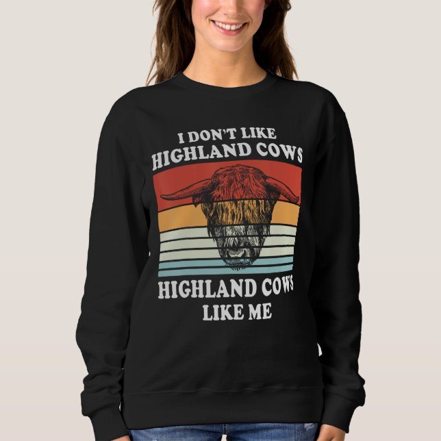 Highland Cows Farmer Animal Cattle Cow Sweatshirt (Front)