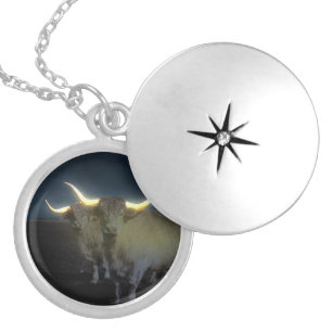 Highland Cows Glowing In The Dark, Locket Necklace