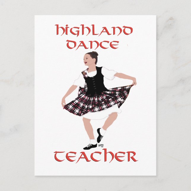 Highland Dance Teacher - Country Dances Postcard (Front)